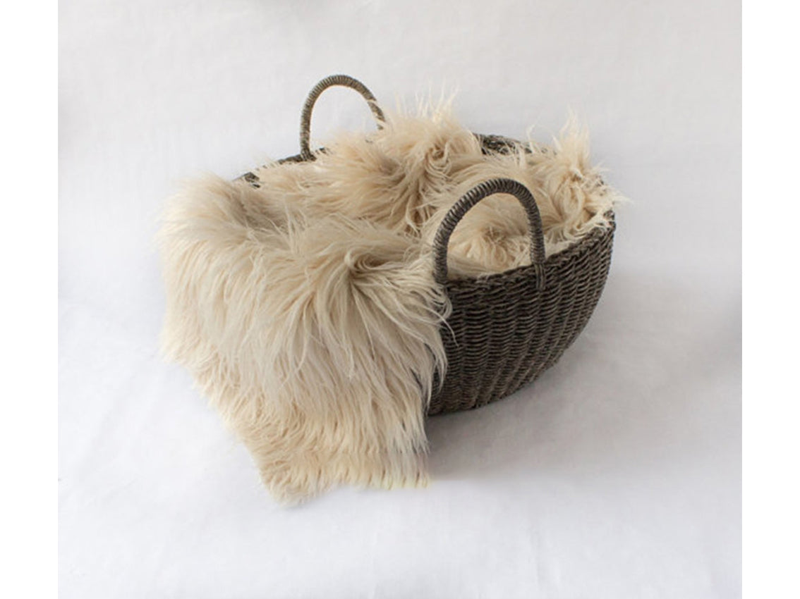 Kate Lange Plüsch-Kunstfell-Decke für Neugeborenen-Fotografie - Kate Backdrop.de