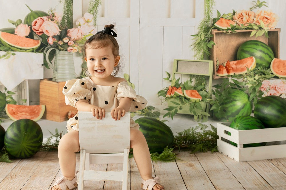 Kate Sommer Wassermelonen Zeit Hintergrund Entworfen von Jia Chan Photography - Kate Backdrop.de