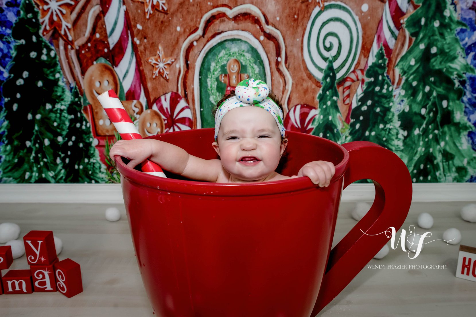 Kate Weihnachten Hintergrund außerhalb Lebkuchenhaus Entworfen von GQ - Kate Backdrop.de