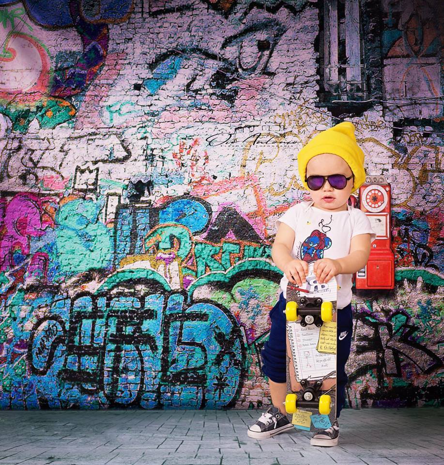 Kate Gebrochene Wände für Kinder Graffiti Fotografie Hintergründe - Kate Backdrop.de