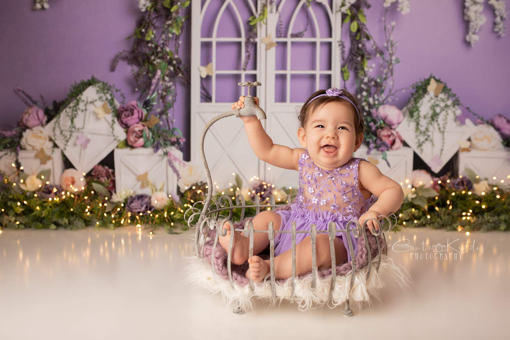 Kate Frühling purpurrot Blumen Hintergrund von Megan Leigh Photography - Kate Backdrop.de