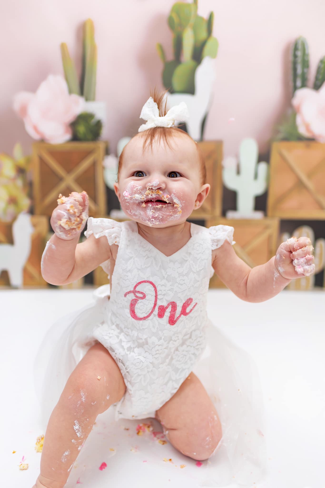 Kate Sommer Pastelllamas mit kaktusrosa Hintergrund für Kinder Entworfen von Mandy Ringe Photography - Kate Backdrop.de