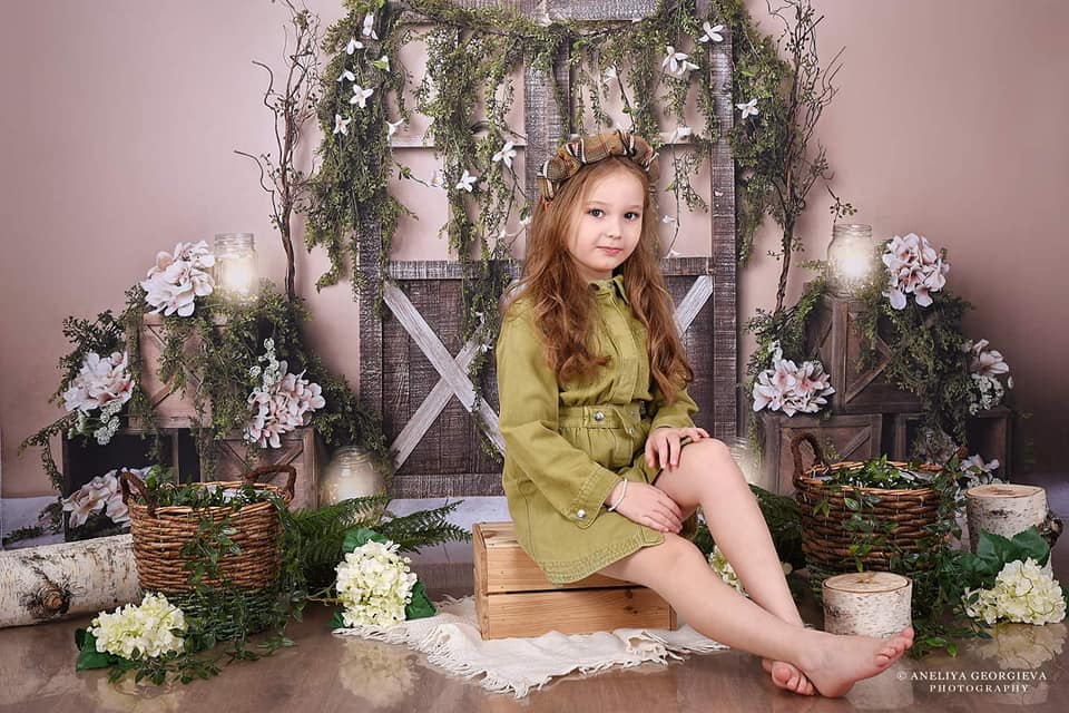 Kate Frühling Tür Manor Hintergrund Entworfen von Megan Leigh Photography - Kate Backdrop.de