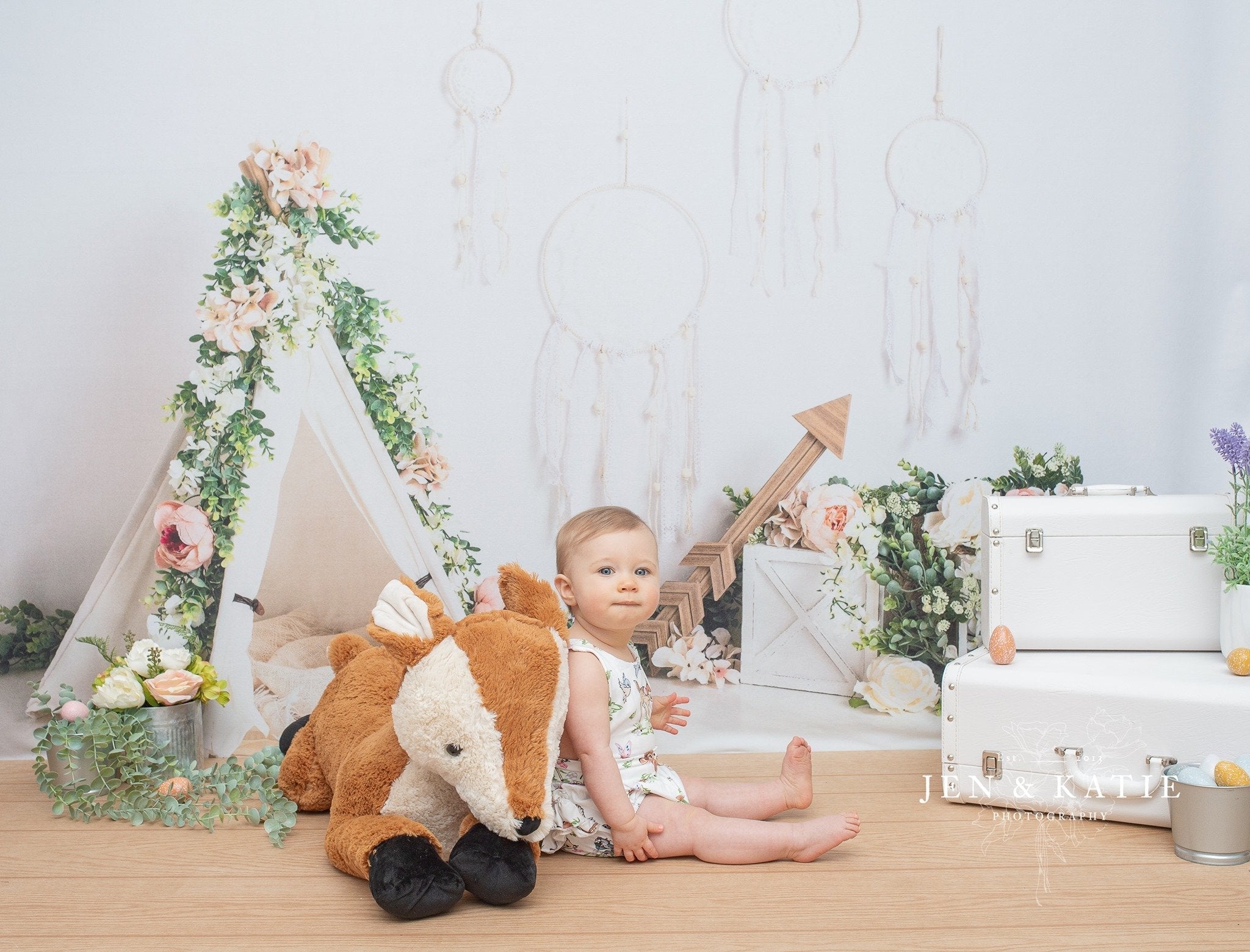 Kate Sommer Muttertag Boho Frühlingshintergrund von Megan Leigh Photography - Kate Backdrop.de