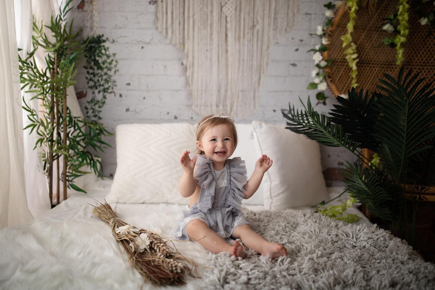 Kate Boho Macrame Schlafzimmerwand Hintergrund Entworfen von Mandy Ringe Photography - Kate Backdrop.de
