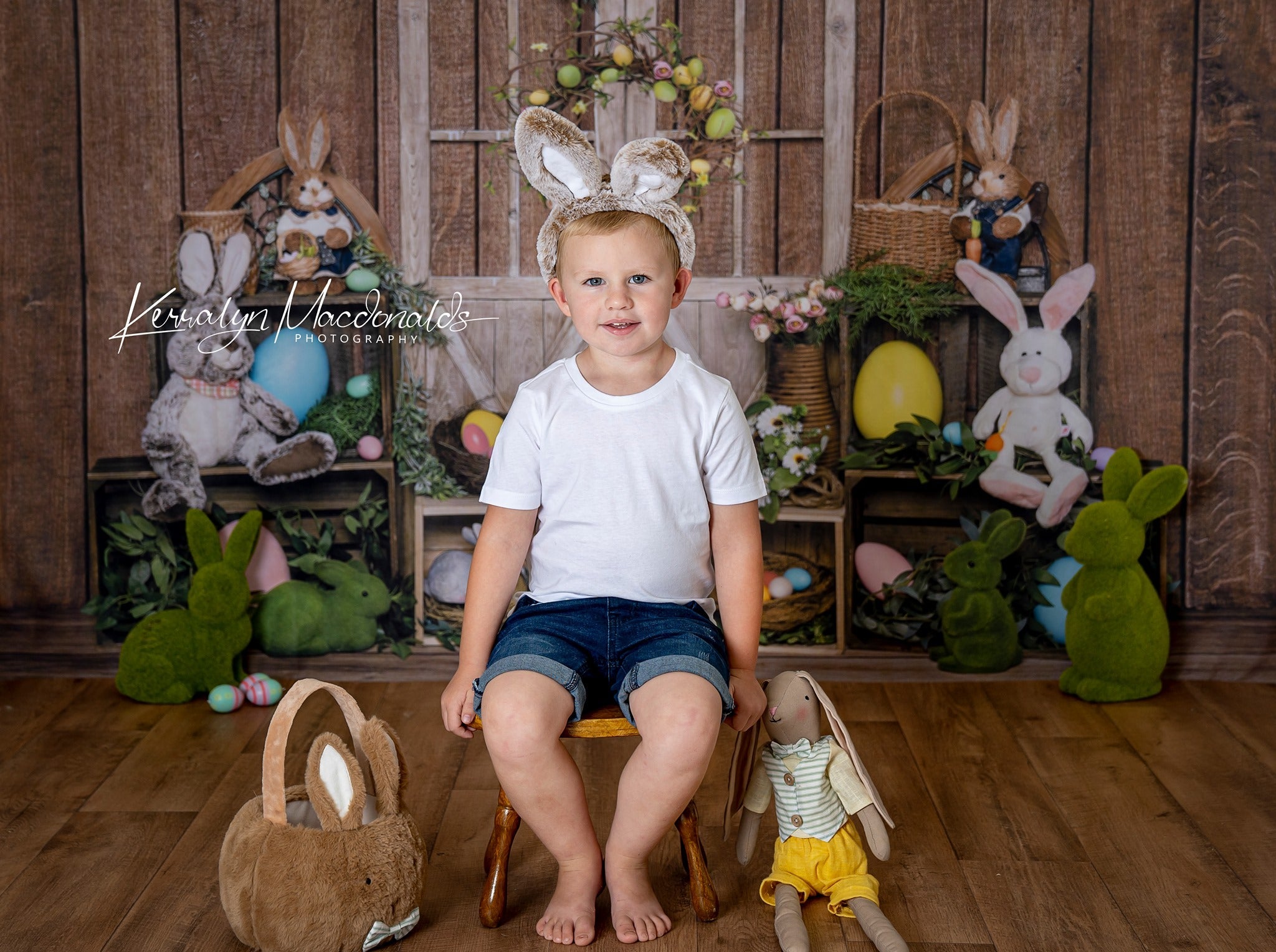 Kate Ostern Hase Ei Holz Tür Hintergrund von Emetselch - Kate Backdrop.de