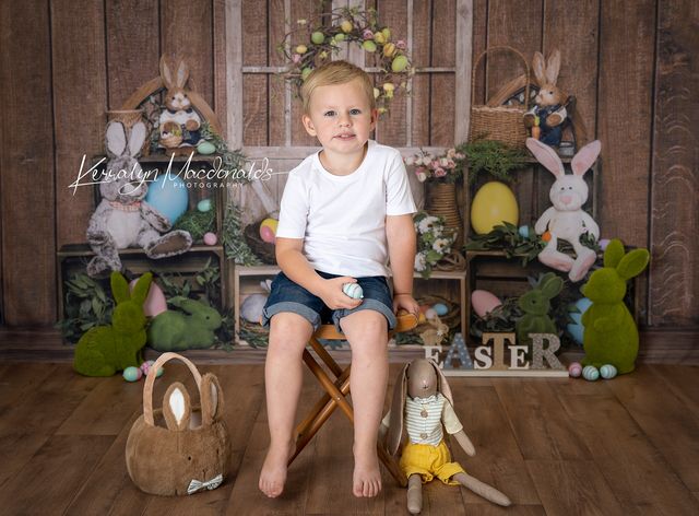 Kate Ostern Hase Ei Holz Tür Hintergrund von Emetselch - Kate Backdrop.de