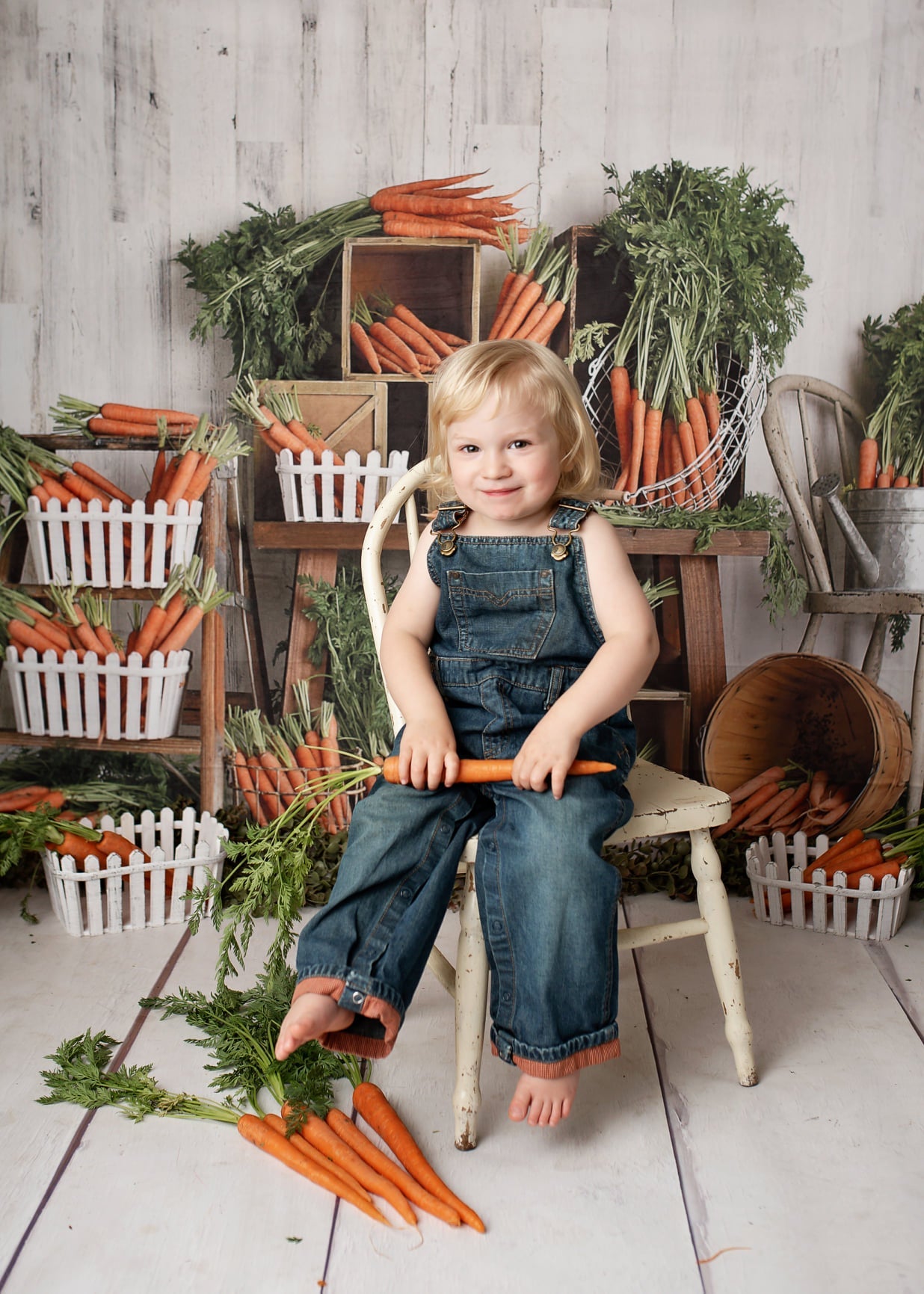 Kate Frühling Karotte grün Hintergrund Entworfen von Mandy Ringe Photography - Kate Backdrop.de