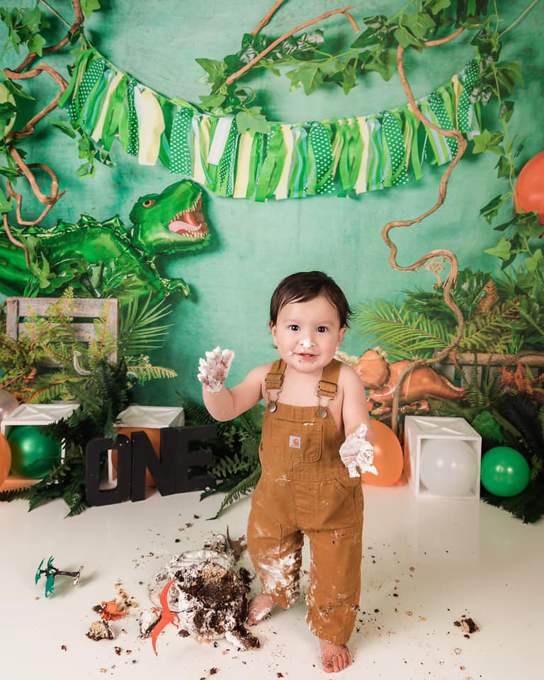 Kate Sommer wilder Dinosaurier Hintergrund Entworfen von Jia Chan Photography - Kate Backdrop.de