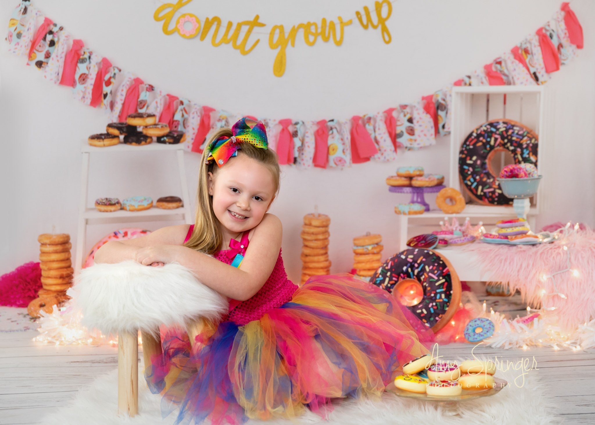 Kate Pink Donut Banner Kinder Hintergrund - Kate Backdrop.de