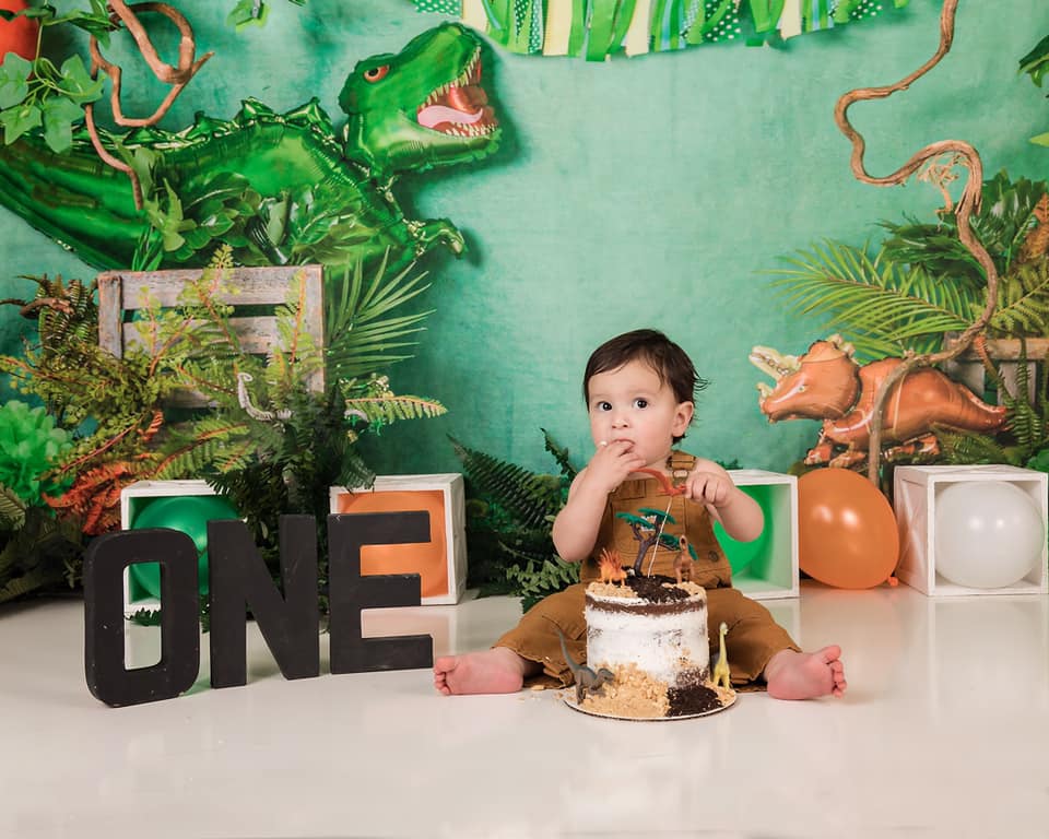 Kate Sommer wilder Dinosaurier Hintergrund Entworfen von Jia Chan Photography - Kate Backdrop.de