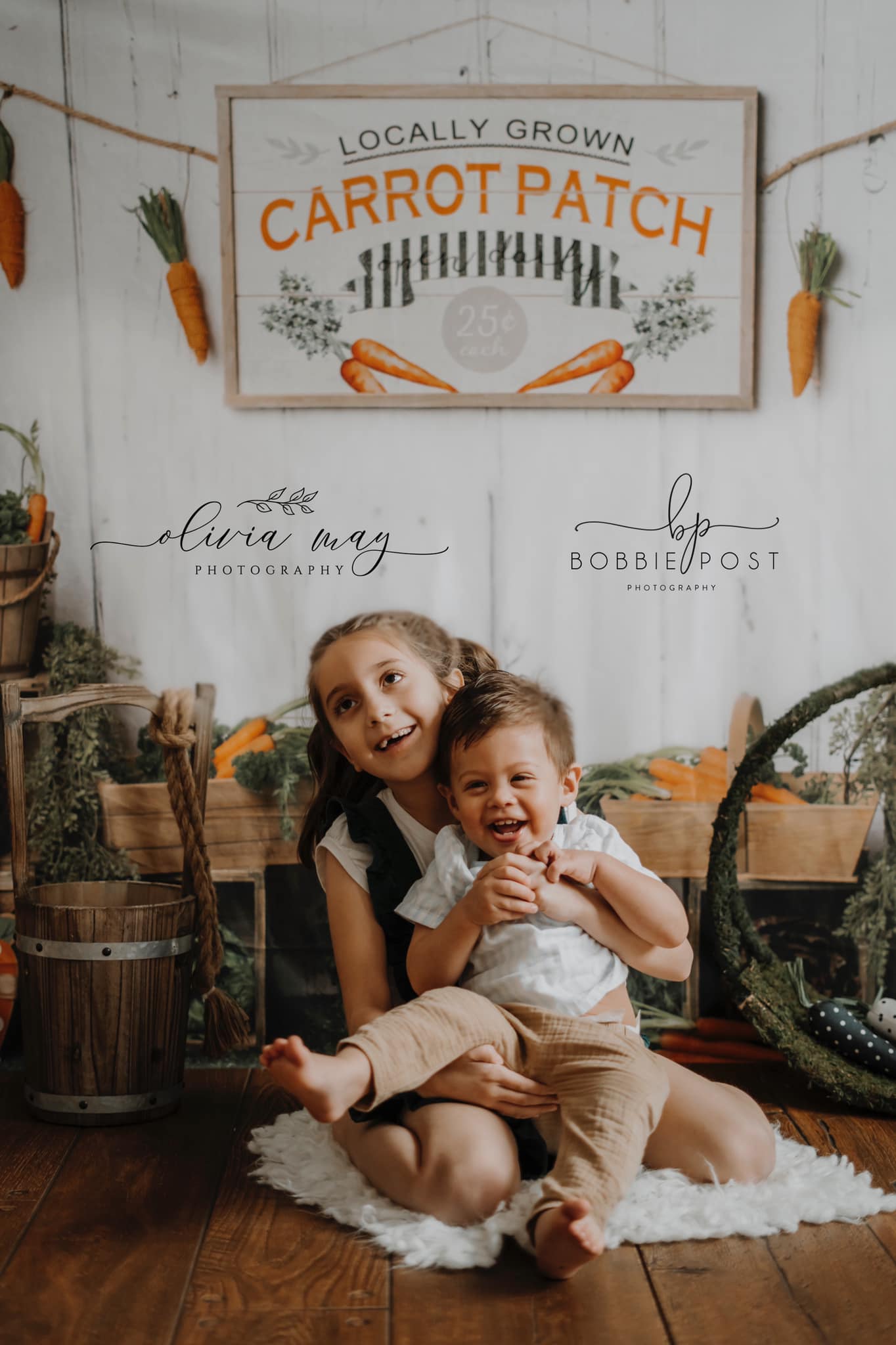 Kate Frühling Karotte Hintergrund Entworfen von Megan Leigh Photography - Kate Backdrop.de