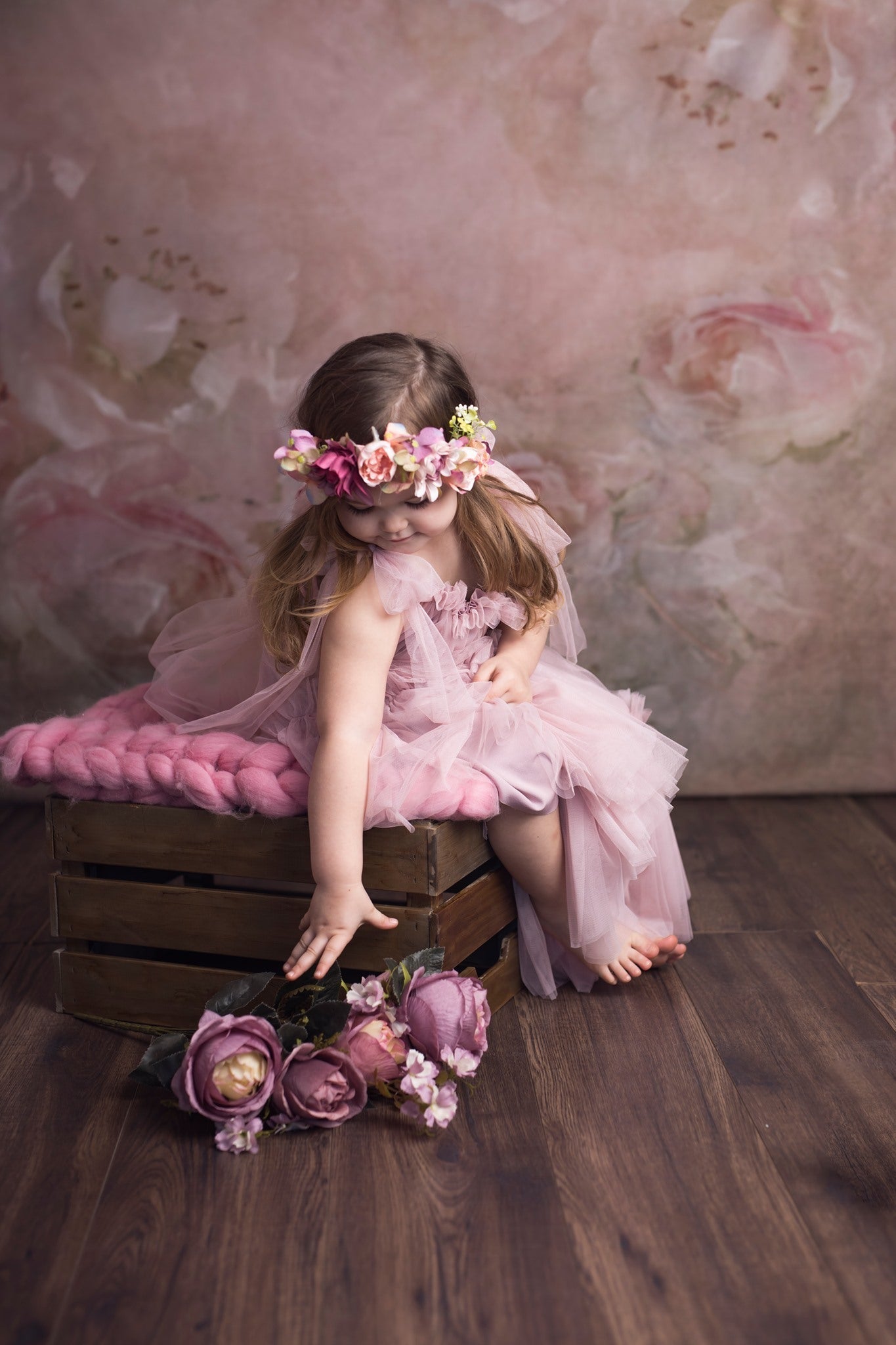 Kate Fine Art verschwommene Blumen rosa Hintergrund von GQ - Kate Backdrop.de