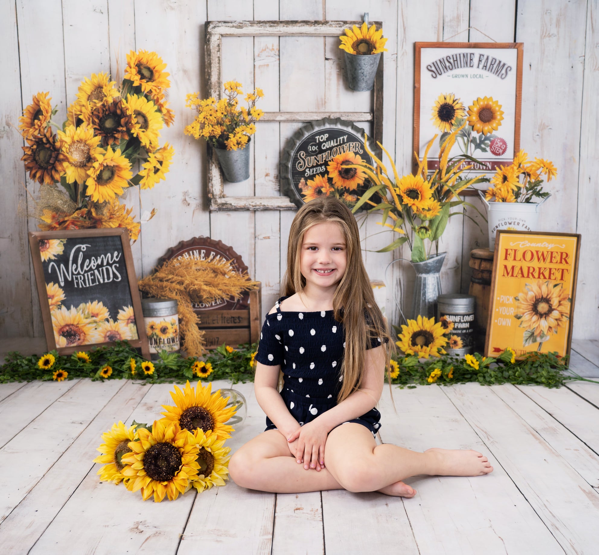 Kate Herbst Sonnenblumen Hintergrund von Rose Abbas - Kate Backdrop.de