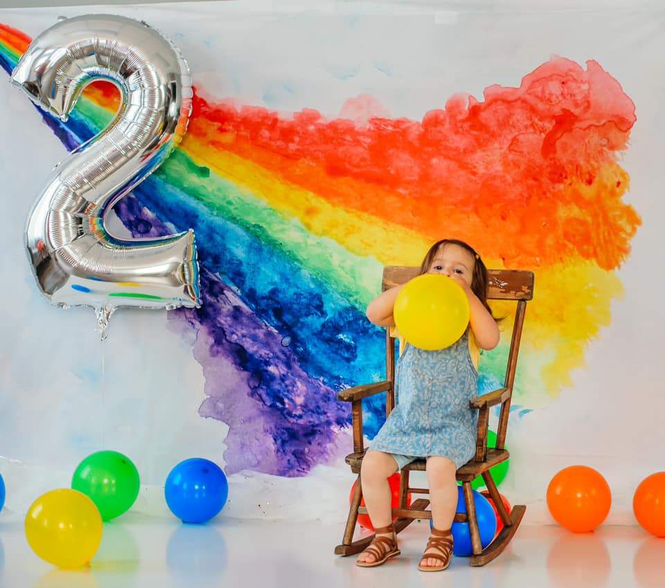 Kate Regenbogen Geburtstag Hintergrund von Arica Kirby - Kate Backdrop.de