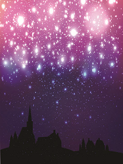 Katebackdrop:Kate Retro Style Castle At Night Photography Backdrop