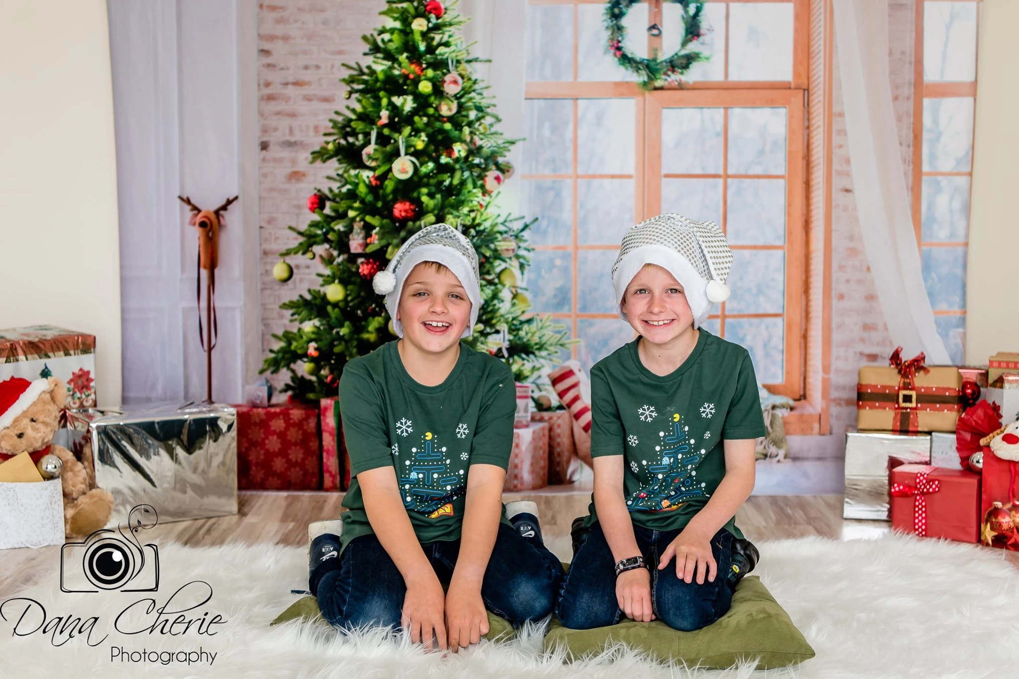 Kate Weihnachtsgeschenke Raumdekoration Fensteransicht Hintergrund - Kate Backdrop.de