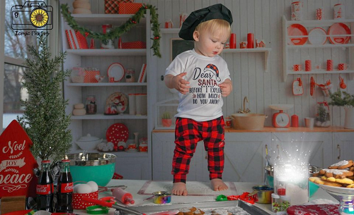 Kate Schnee Winter Weihnachten Küche Fotografie Hintergrund Christmas kitchen - Kate Backdrop.de