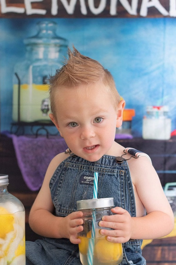 Kate Wenn das Leben Ihnen Zitronen gibt Sommer-Hintergrund entworfen von Arica Kirby - Kate Backdrop.de