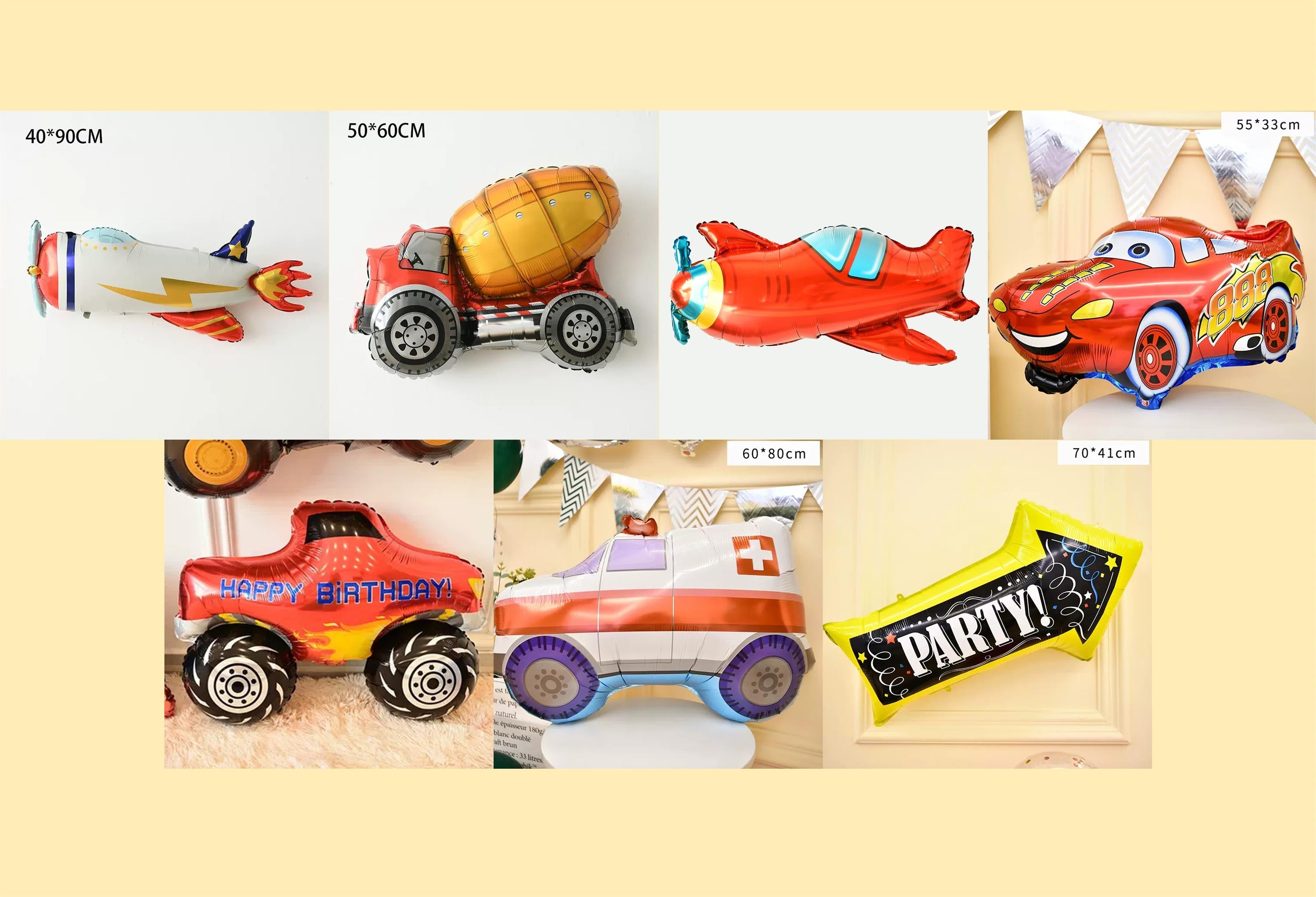 Kate Autos Truck aufblasbare Requisiten Set 14pcs - Kate Backdrop.de