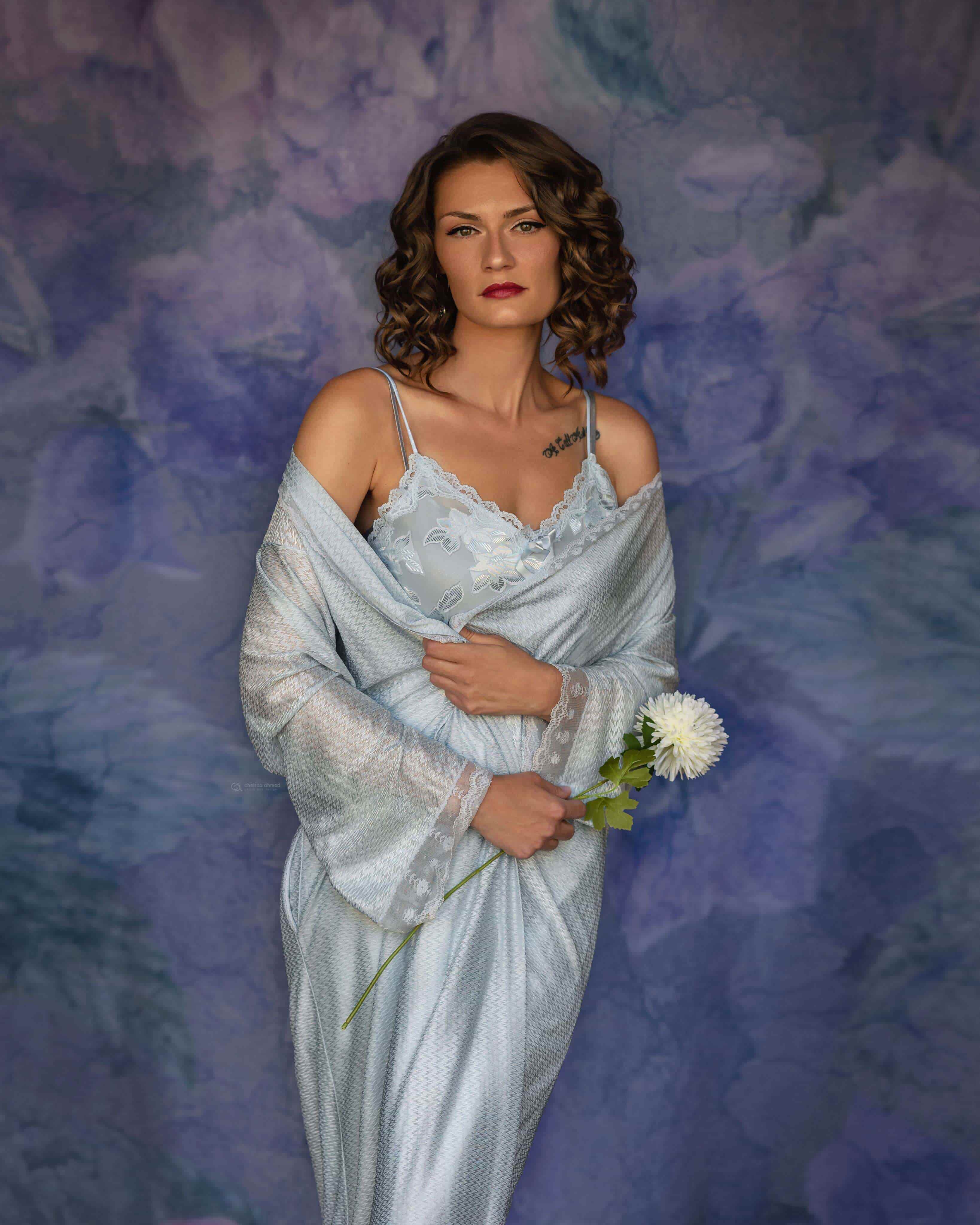 Kate Fine Art Lila Blumen Hintergrund für die Fotografie - Kate Backdrop.de