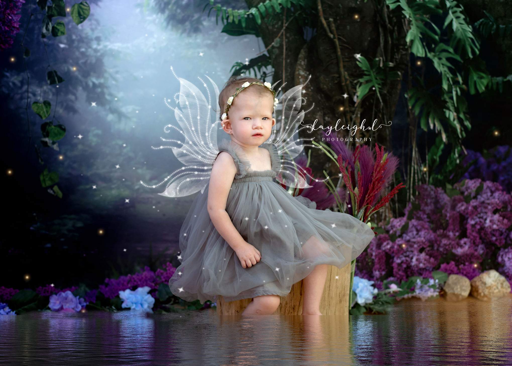Kate Landschaft Wald Blumen Hintergrund von Chain Photography - Kate Backdrop.de