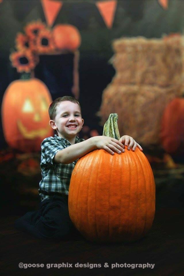 Katebackdrop:Kate Halloween Backdrops Pumpkin Straw Backdrop children Photo