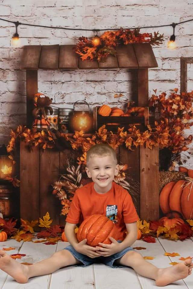 Kate Halloween Kürbis Hintergrund Herbst Kinder von Rose Abbas - Kate Backdrop.de
