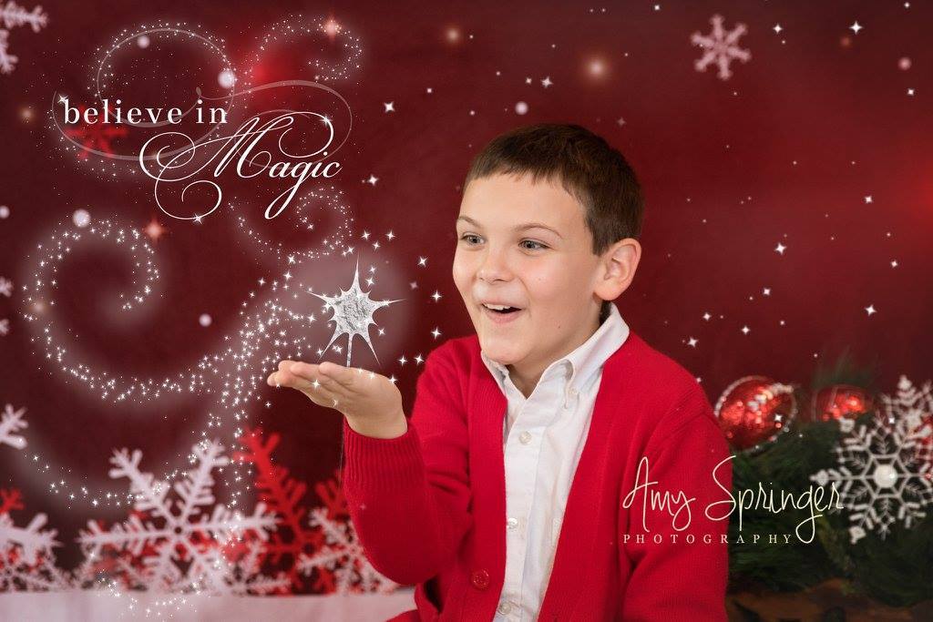 Katebackdrop:Kate Red Wall Background Snowflake Marry Christmas Backdrops