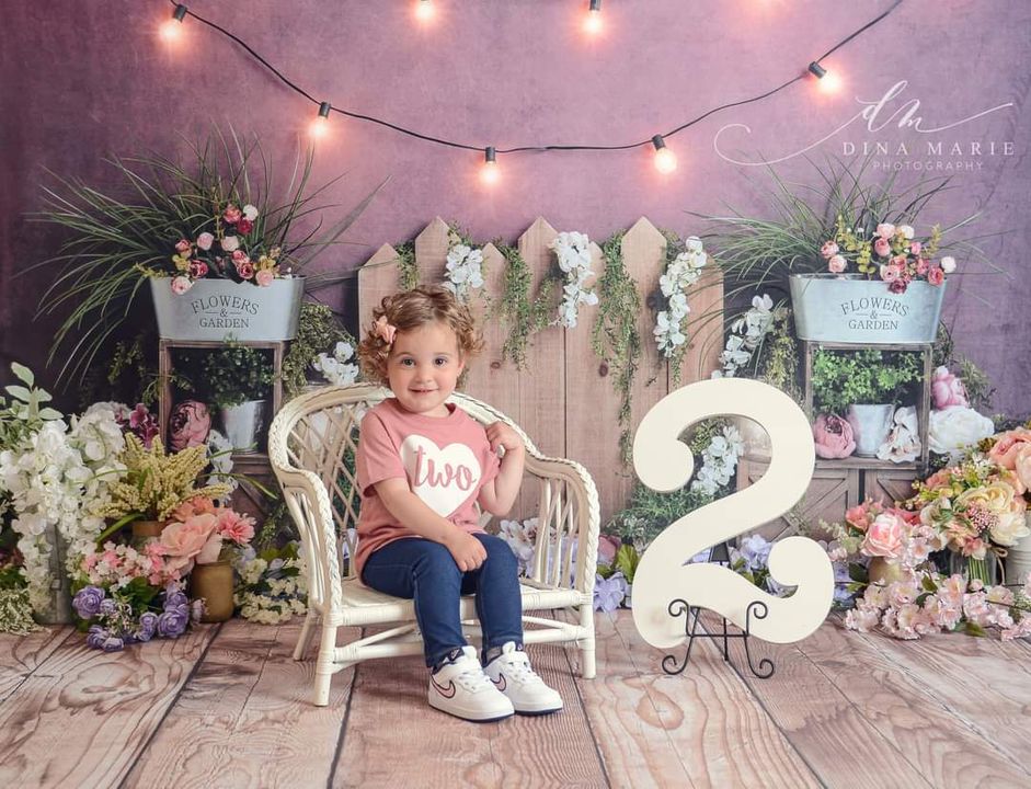 Kate Blumen Garten mit Beleuchtung Hintergrund Boho von Megan Leigh Photography - Kate Backdrop.de