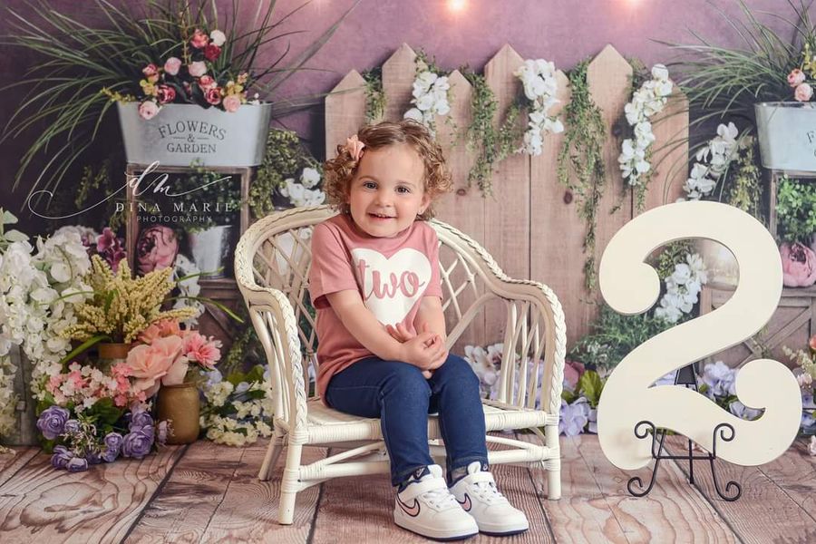 Kate Blumen Garten mit Beleuchtung Hintergrund Boho von Megan Leigh Photography - Kate Backdrop.de