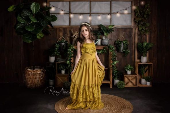 Kate Gewächshaus Boho Frühling Sommer Hintergrund von Rose Abbas - Kate Backdrop.de