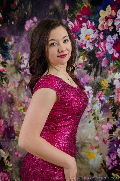 Kate Fantasie lila Blumen Valentinstag Hintergrund für Fotografie - Kate Backdrop.de