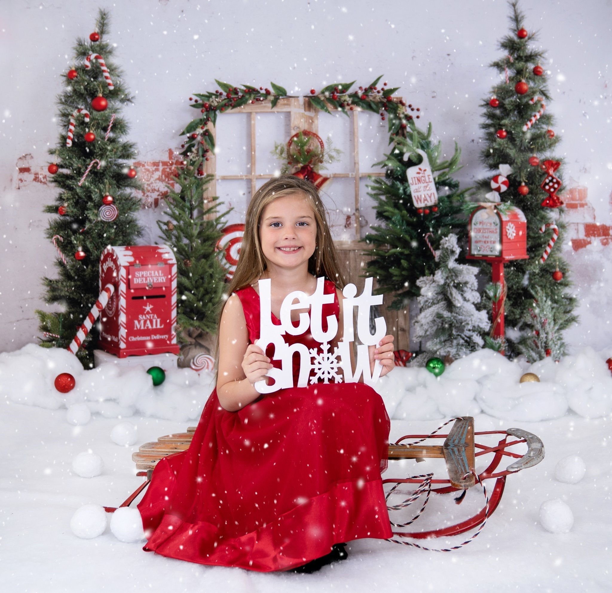 Kate Weihnachten Hintergrund Briefkasten Schnee von Emetselch - Kate Backdrop.de