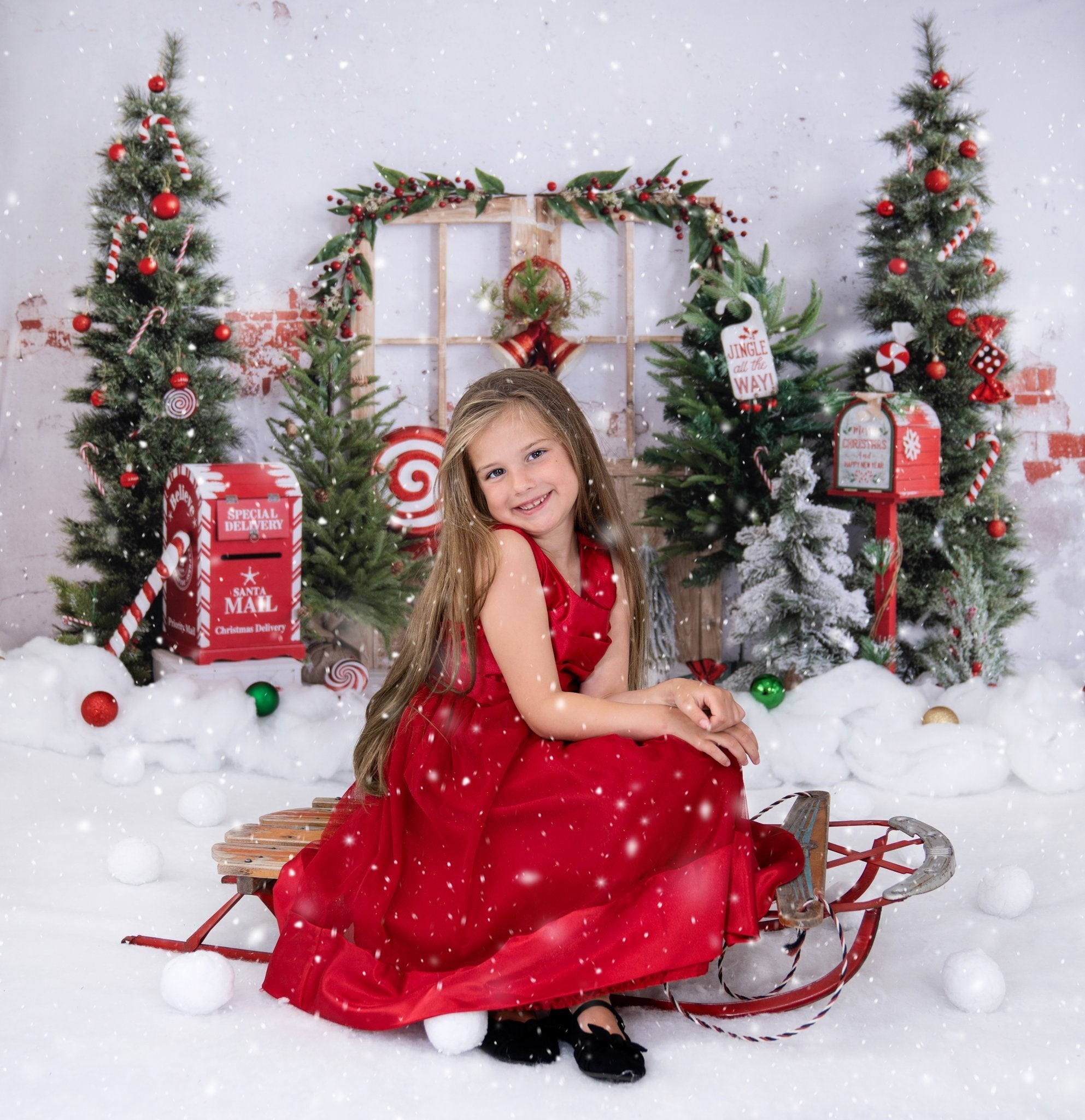 Kate Weihnachten Hintergrund Briefkasten Schnee von Emetselch - Kate Backdrop.de