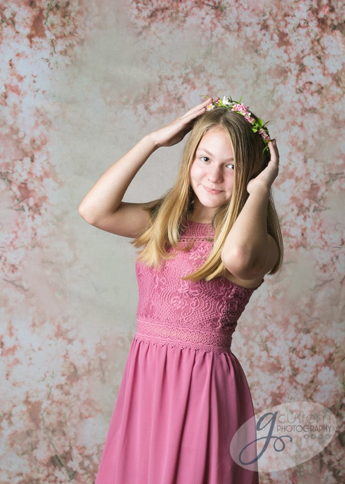 Kate Rosa Floral Pattern Hintergrund Entworfen von Jerry_sina - Kate Backdrop.de