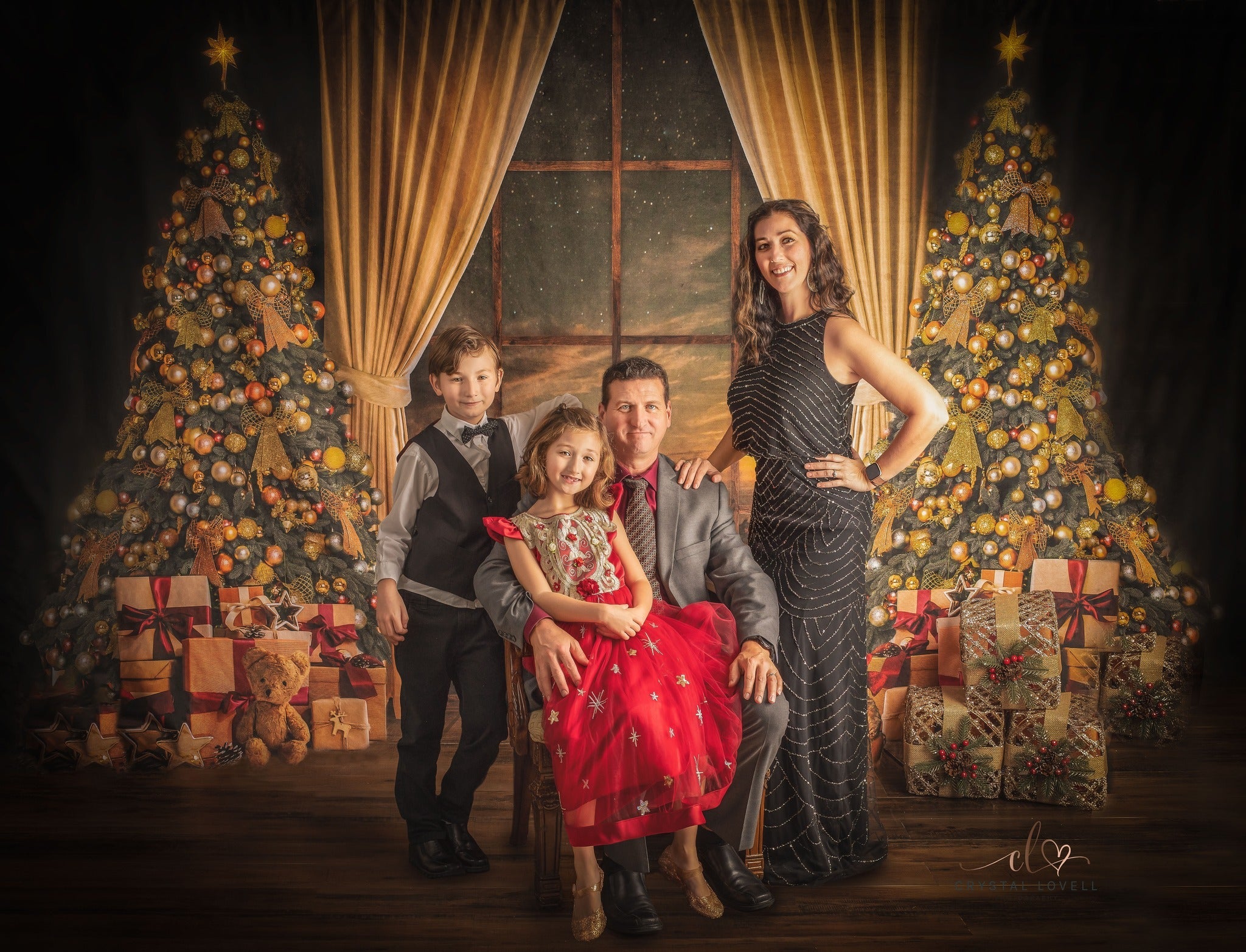 Kate Weihnachten Hintergrund Fenster für Fotografie Vorhang - Kate Backdrop.de