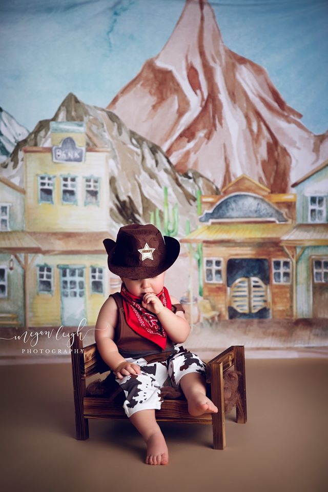 Kate Hintergrund der westlichen Stadt entworfen von Megan Leigh Photography