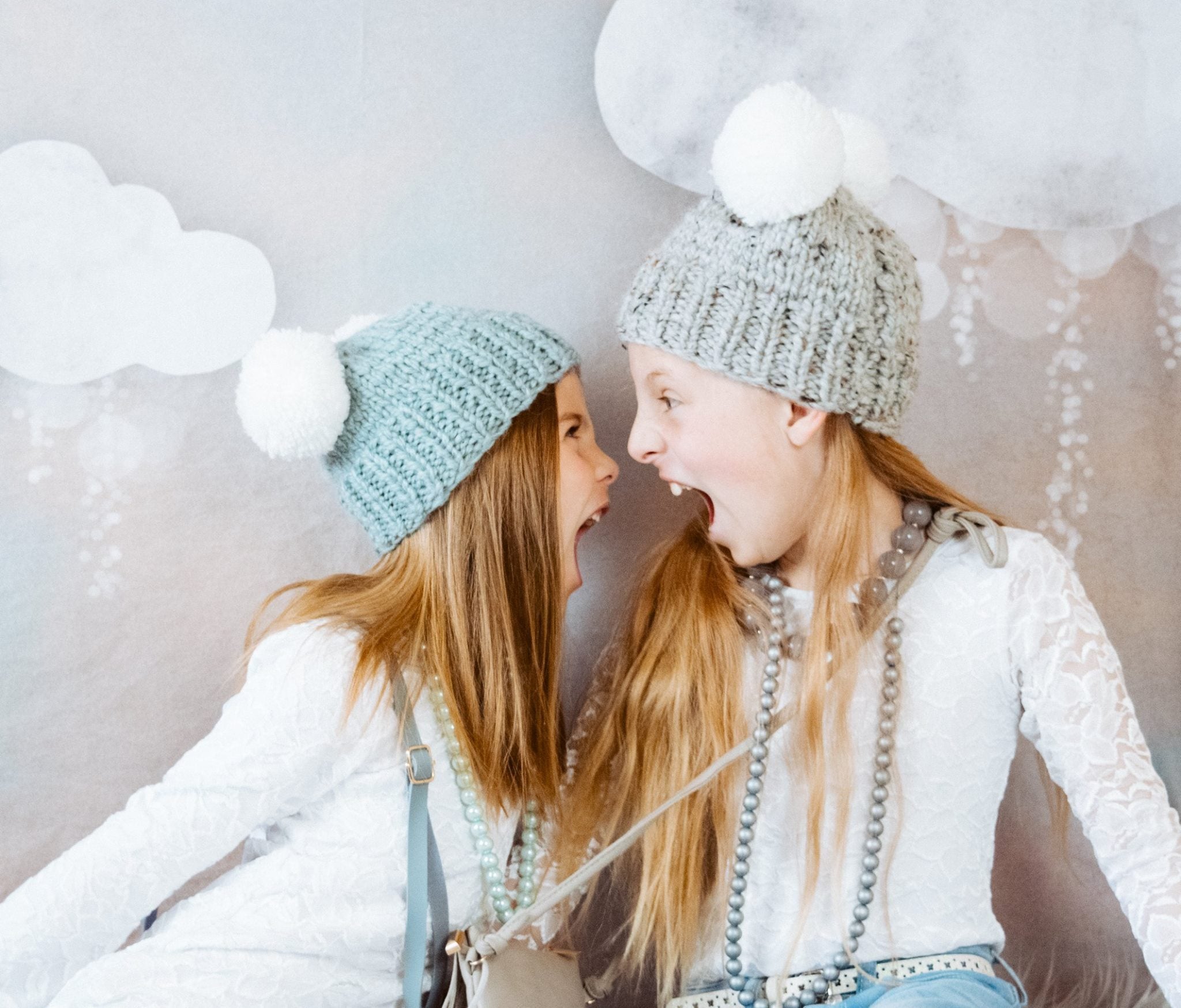 Kate Baby Shower Take Flight Winter Clouds Kulisse für Fotografie von Mini MakeBelieve