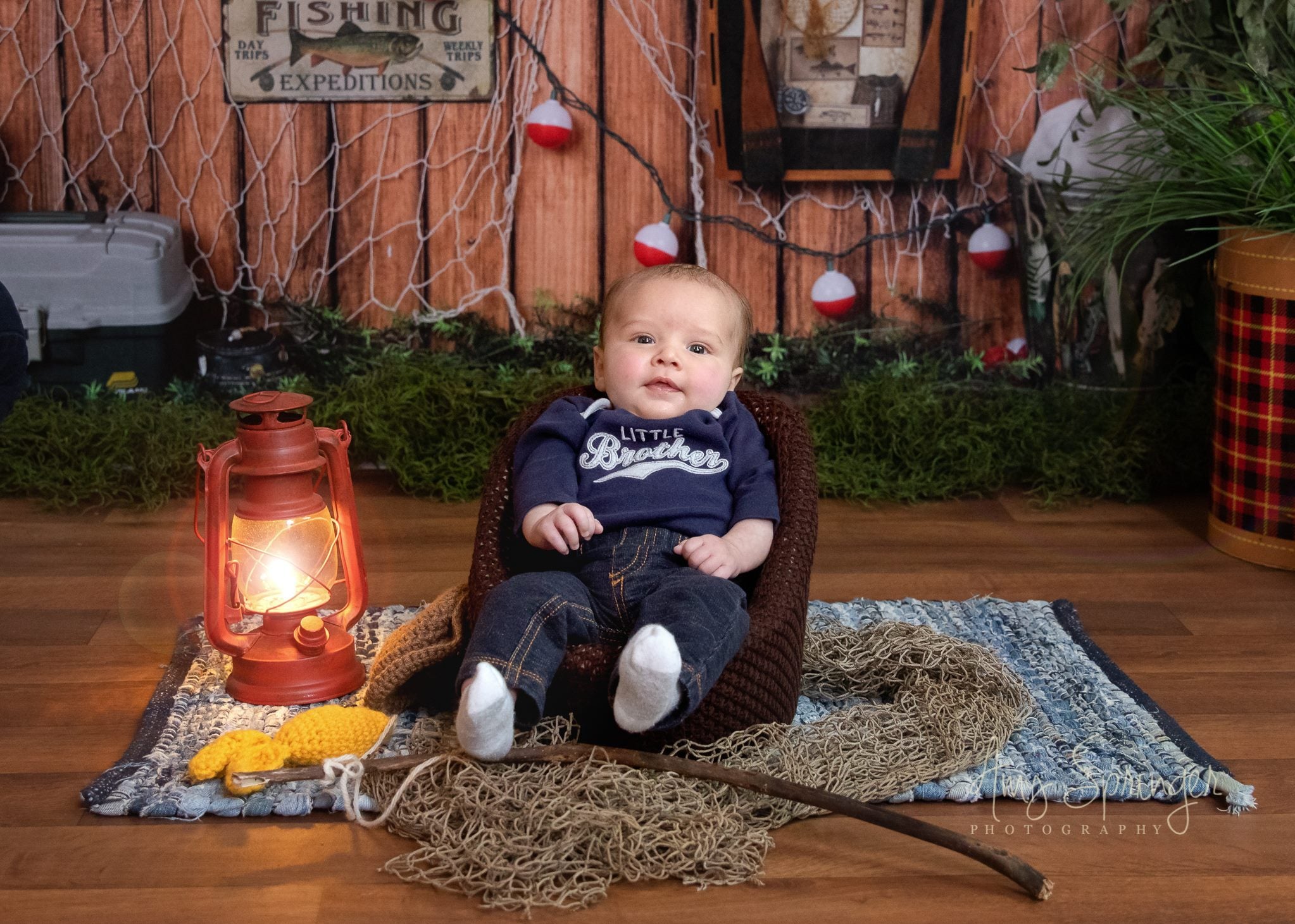 Kate Junge Holz Geburtstag Fische Hintergrund Sommer - Kate Backdrop.de