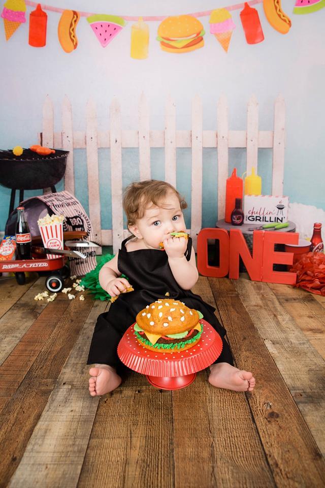 Kate-Kinderferien Geländer-Picknick-Frühlings-Hintergrund für die Fotografie entworfen von Leann West - Kate Backdrop.de