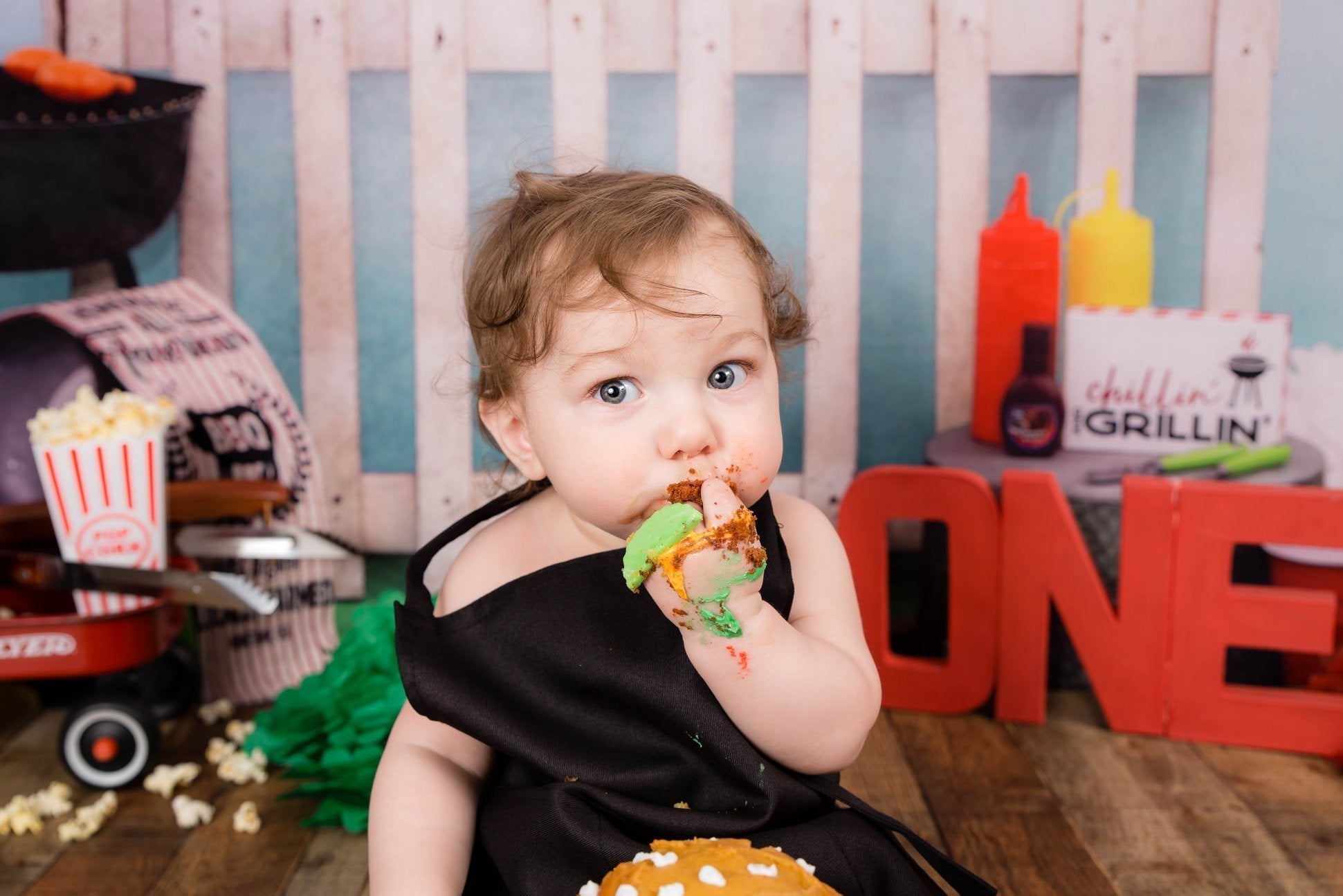 Kate-Kinderferien Geländer-Picknick-Frühlings-Hintergrund für die Fotografie entworfen von Leann West - Kate Backdrop.de