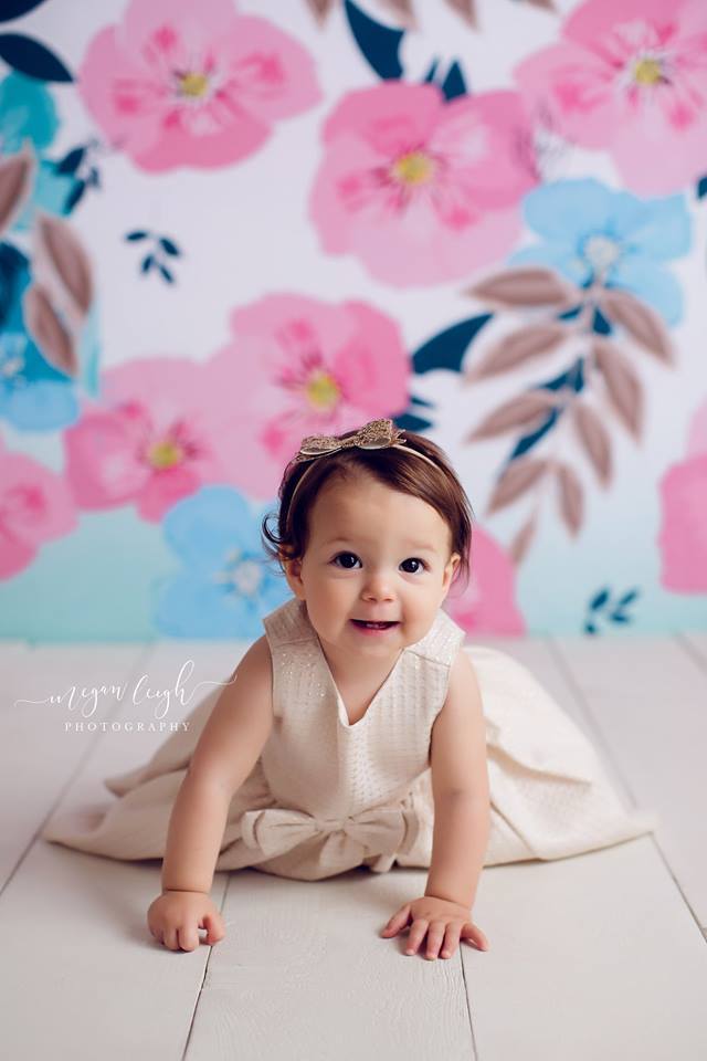 Kate Prüfung Retro Spring Flowers Kulisse für Fotografie Entworfen von JFCC - Kate Backdrop.de