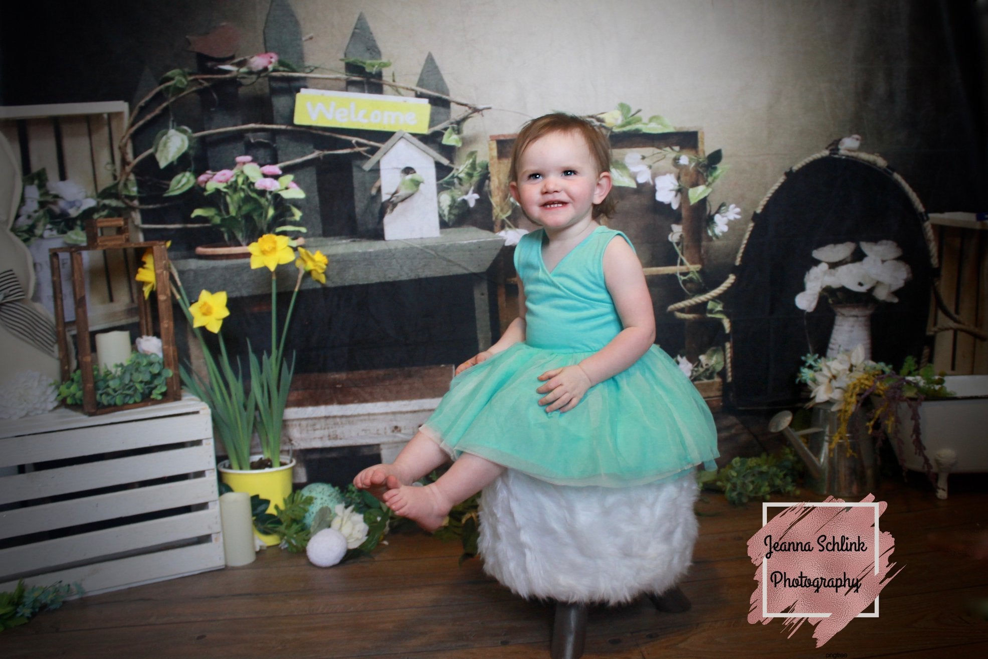 Kate die Potting-Halle-Frühlings-Blumen-Hintergrund für die Fotografie entworfen von Amanda Moffatt - Kate Backdrop.de