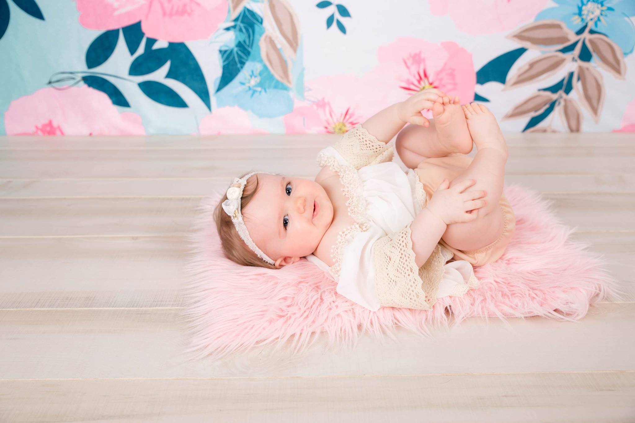 Kate Prüfung Retro Spring Flowers Kulisse für Fotografie Entworfen von JFCC - Kate Backdrop.de