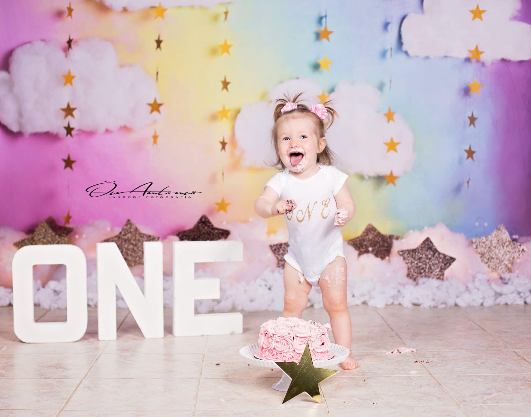 Kate Fantasy-Hintergrund mit Wolken Stars Kulisse für Fotografie von Megan Leigh Photography entworfen - Kate Backdrop.de