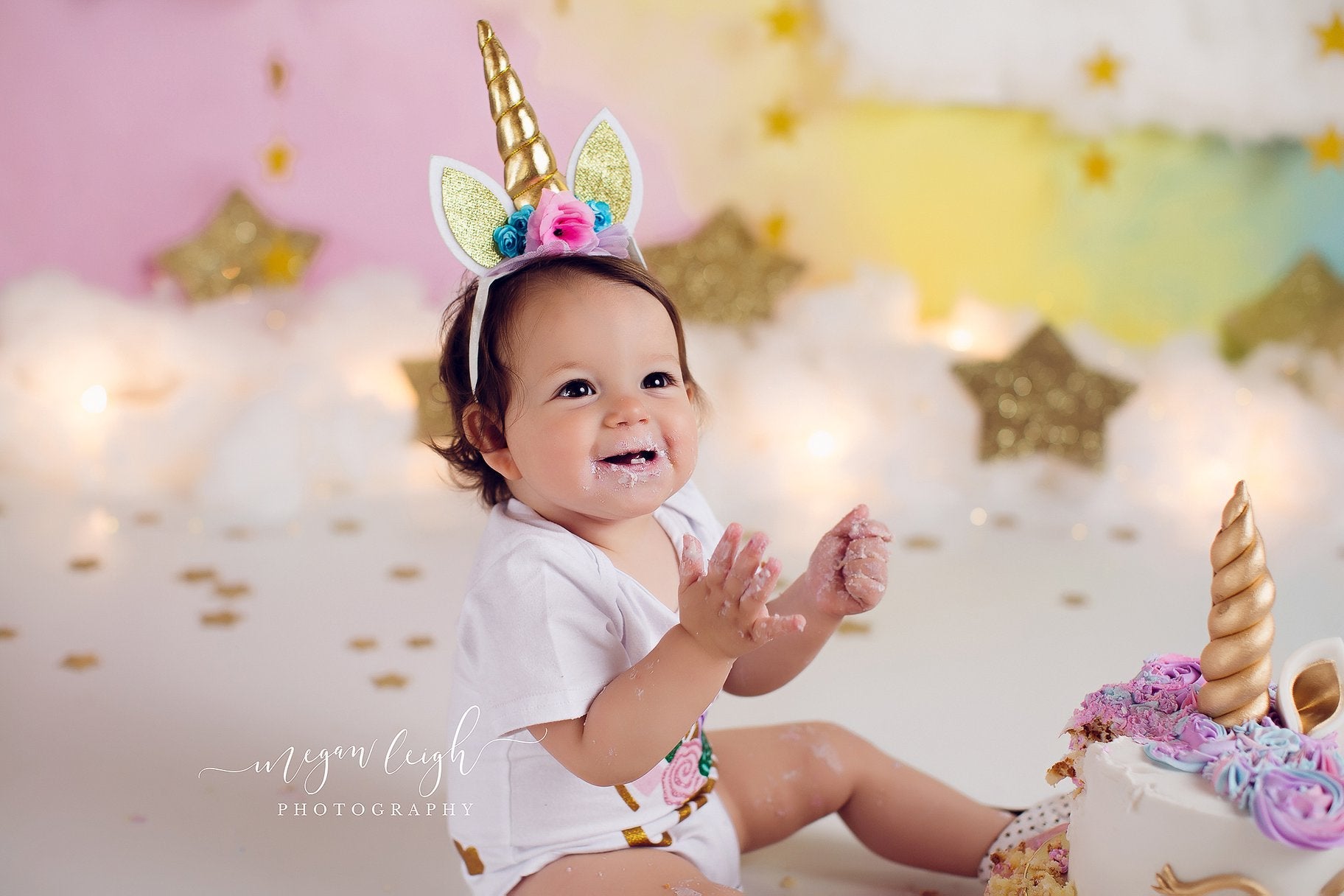 Kate Fantasy-Hintergrund mit Wolken Stars Kulisse für Fotografie von Megan Leigh Photography entworfen - Kate Backdrop.de