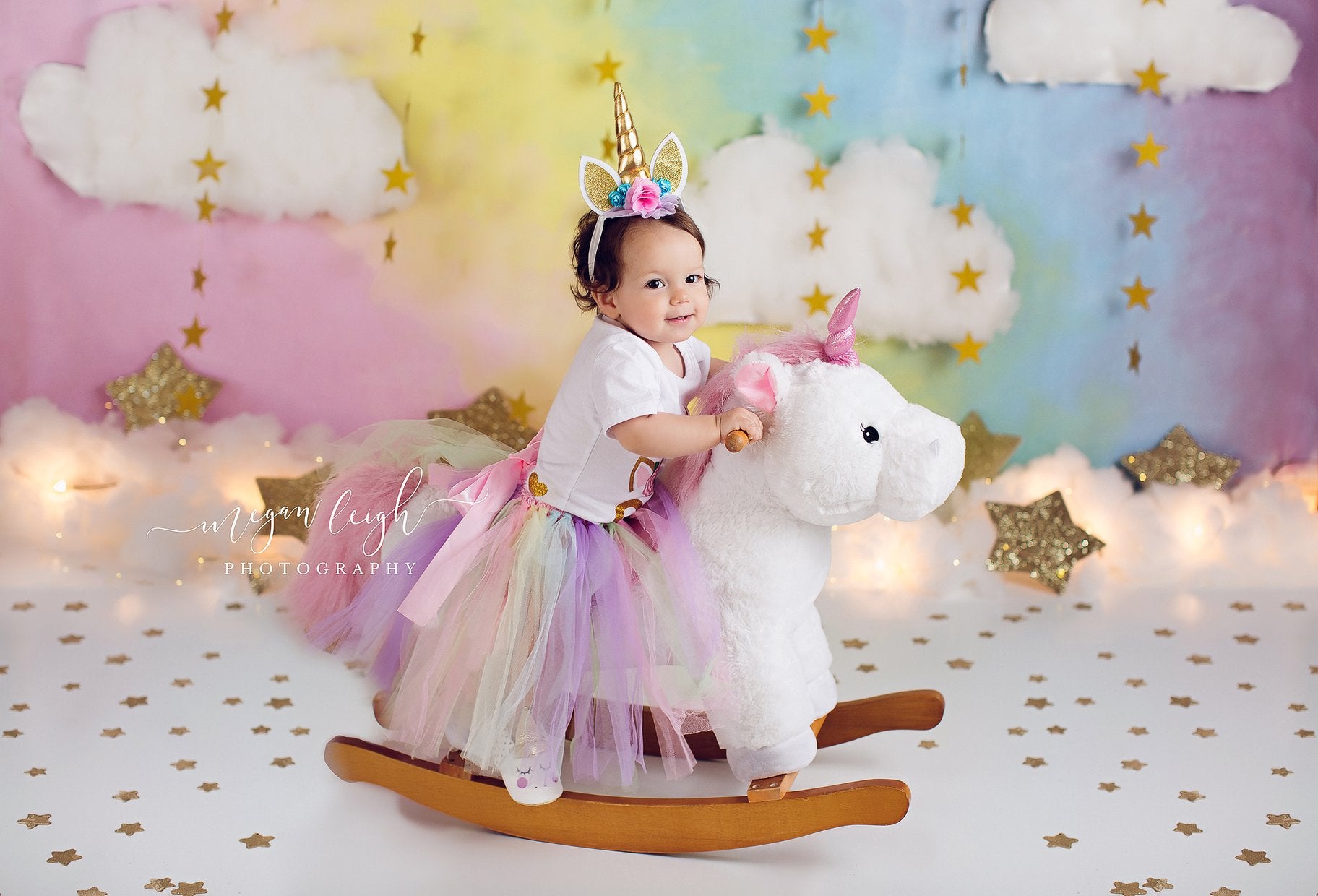 Kate Fantasy-Hintergrund mit Wolken Stars Kulisse für Fotografie von Megan Leigh Photography entworfen - Kate Backdrop.de