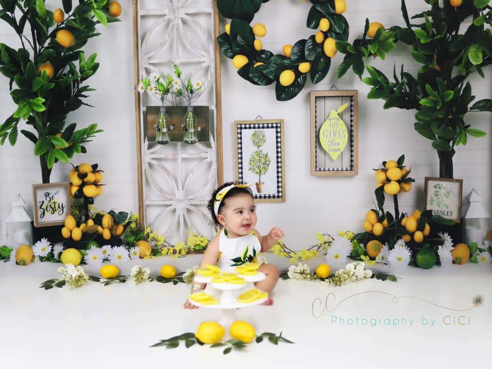 Katebackdrop鎷㈡綖Kate Lemon Be Zesty Spring Backdrop for Photography
