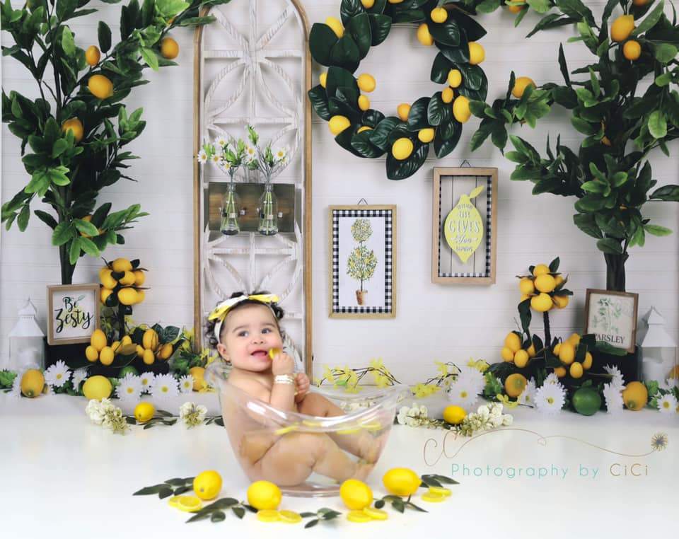 Katebackdrop鎷㈡綖Kate Lemon Be Zesty Spring Backdrop for Photography